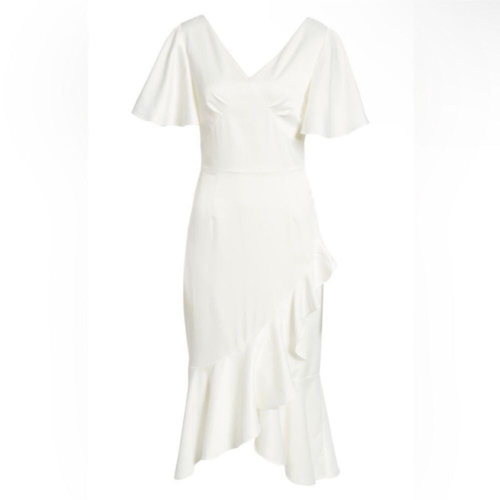 AmyLynn NWT V-neck Ruffle Midi Tea Dress White
Size Small - Picture 4 of 13